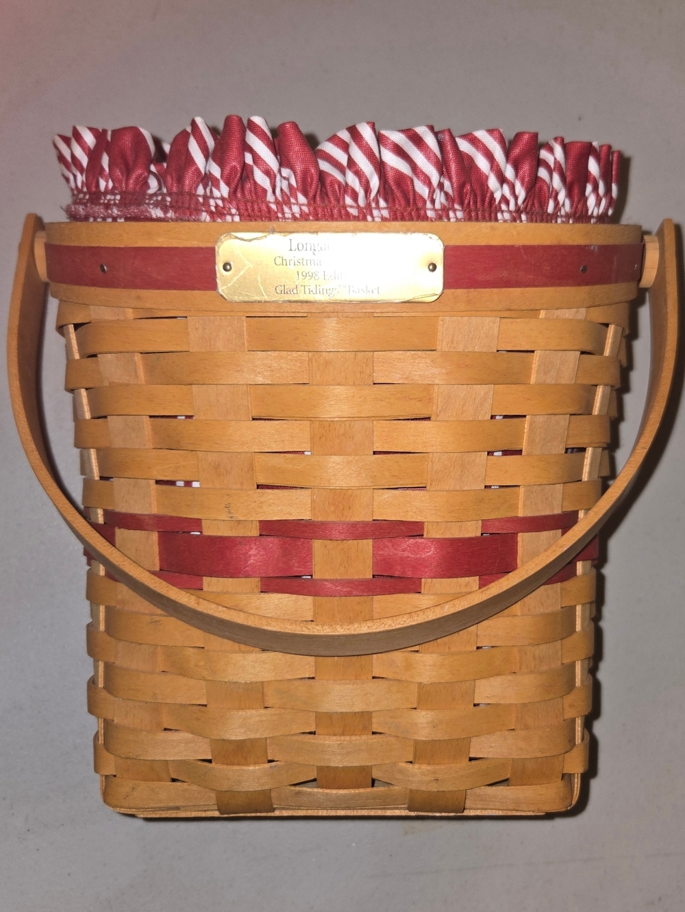 Longaberger Light Brown Handwoven 1998 Basket
